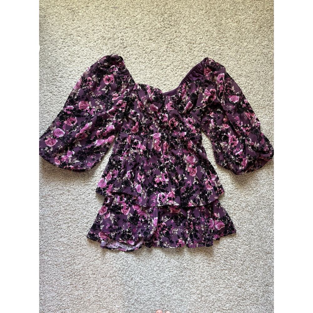 Altar’d State Purple Floral Dress Size Small